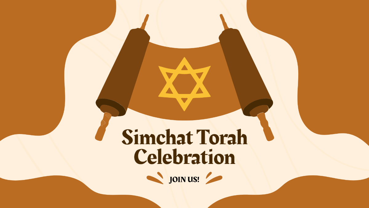 Simchat Torah Invitation Background Template