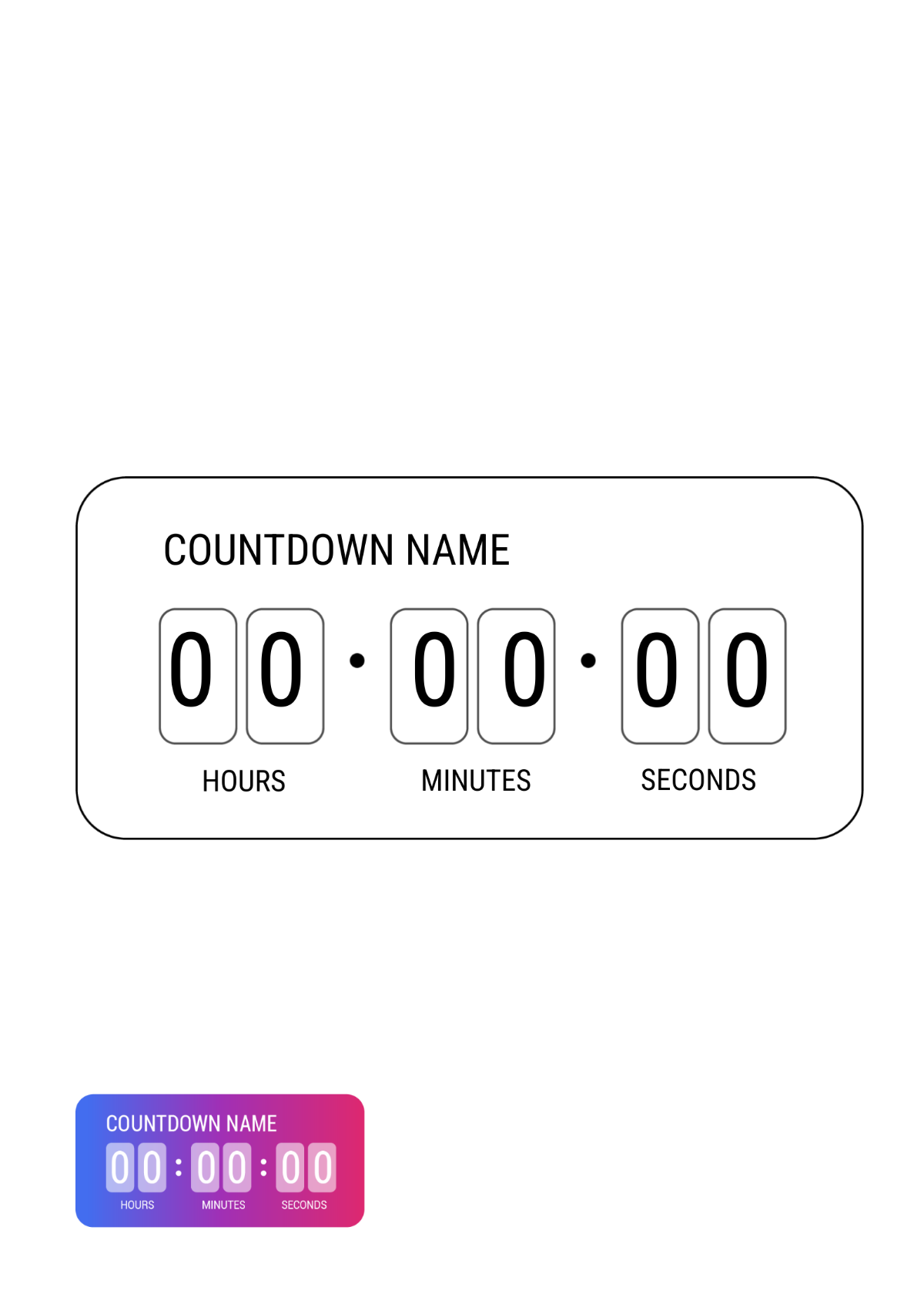 Free Instagram Countdown Coloring Page Template