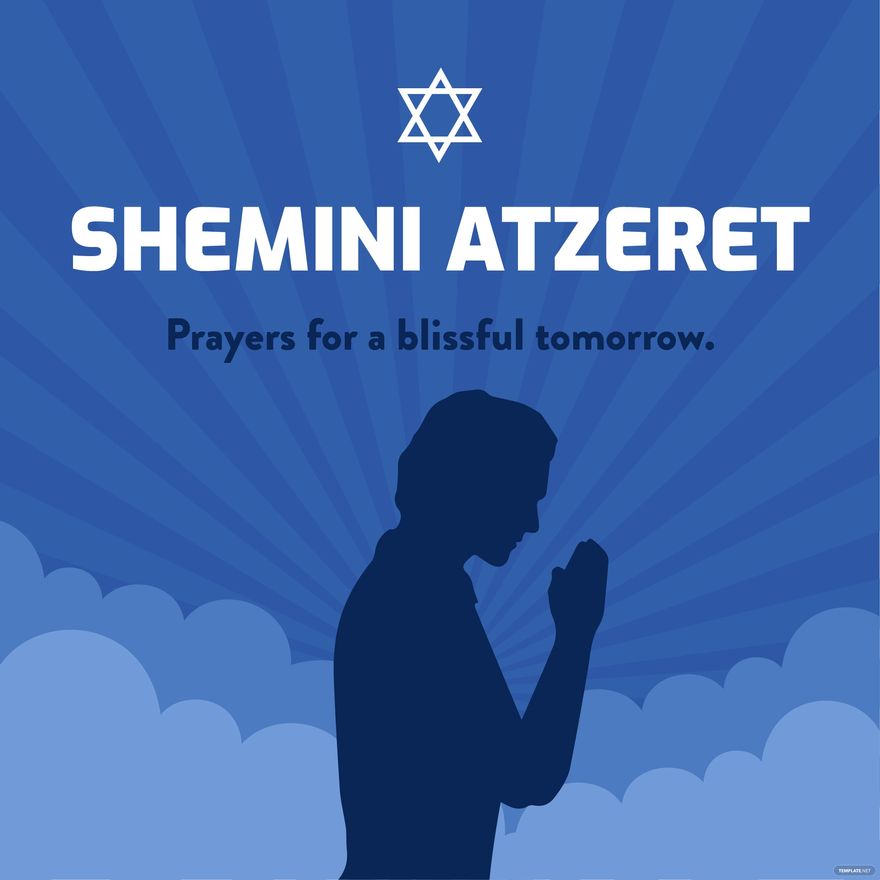 Shemini Atzeret Poster Vector in Illustrator, PSD, EPS, SVG, JPG, PNG