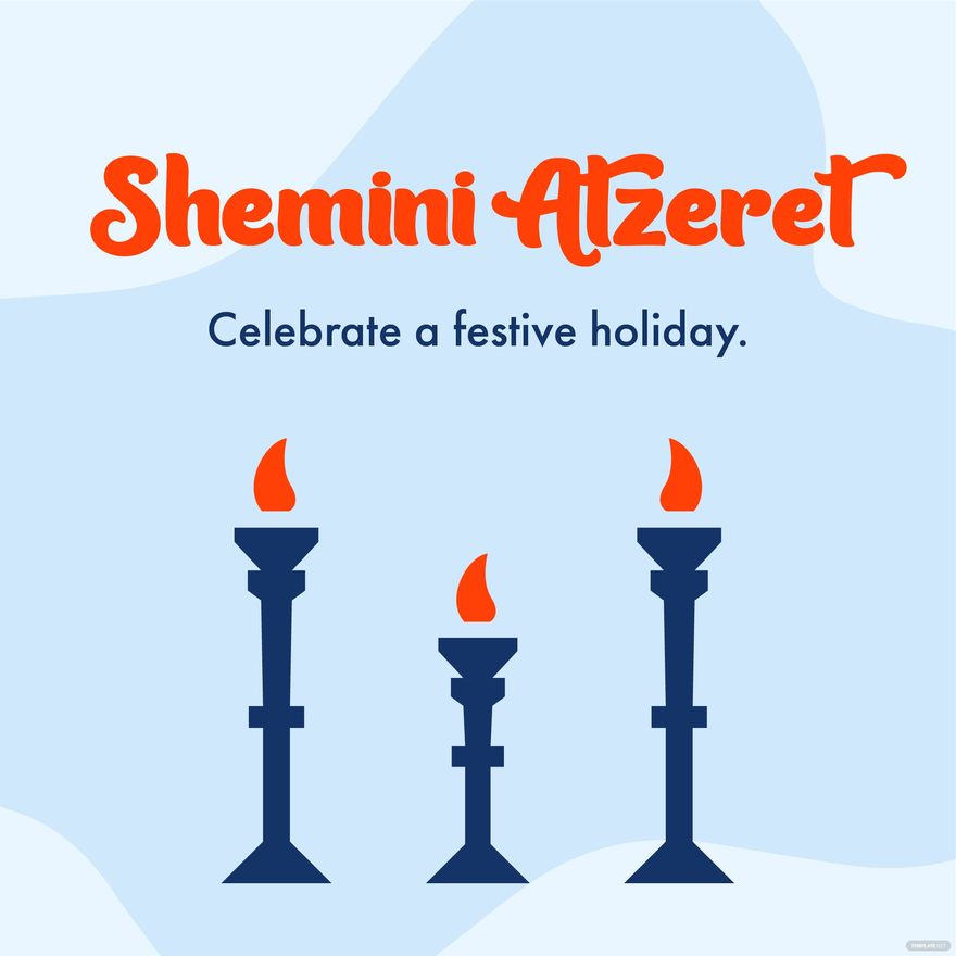 Free Shemini Atzeret Flyer Vector