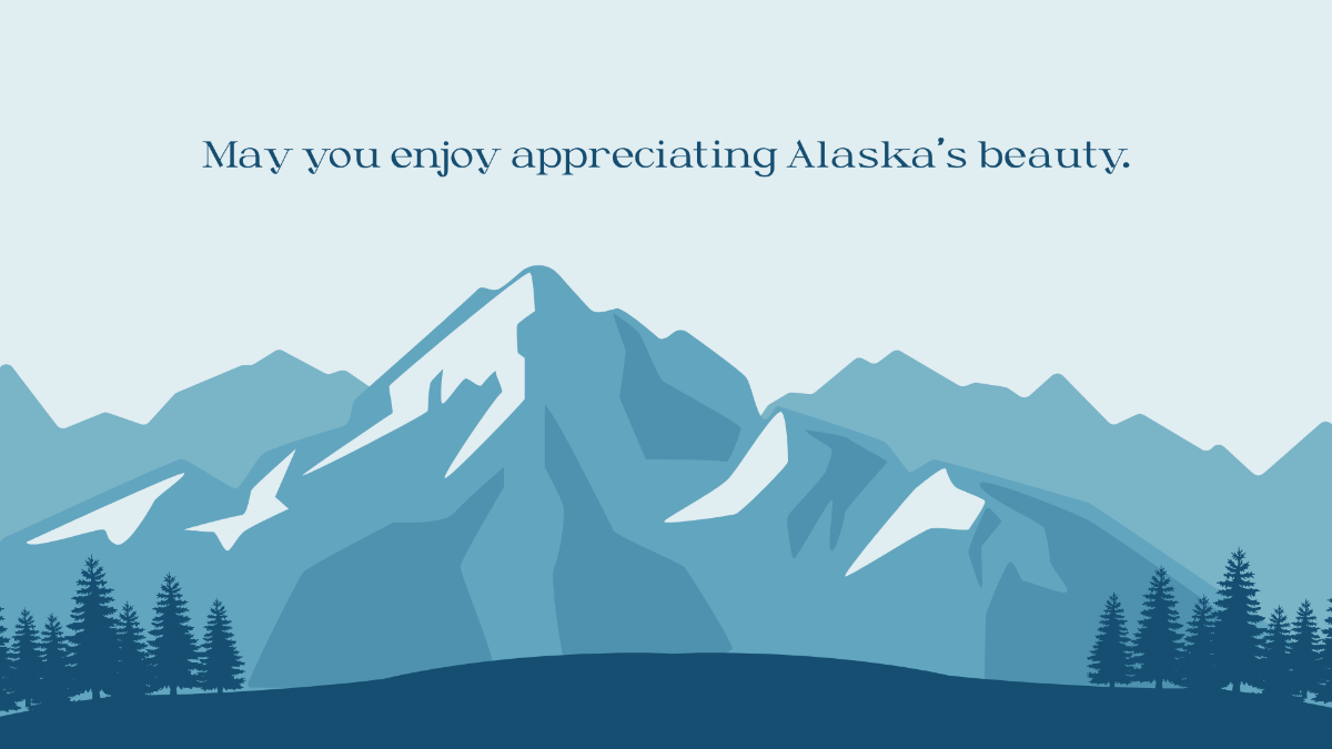 Free Alaska Day Wishes Background Template