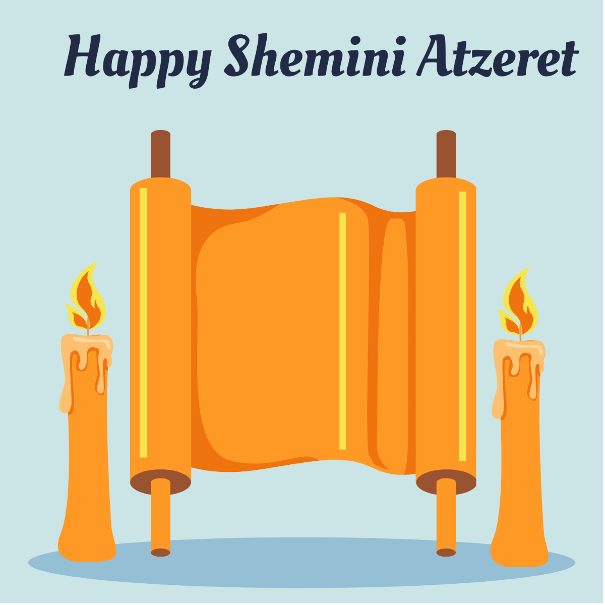 Free Happy Shemini Atzeret Vector Template