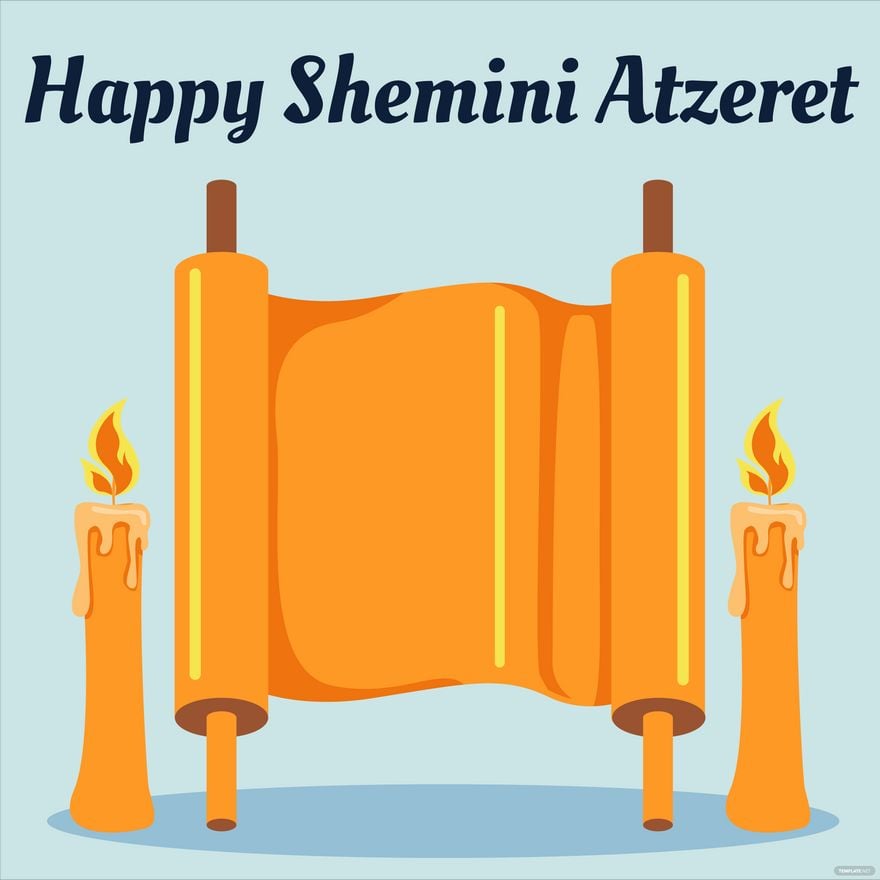 Happy Shemini Atzeret Vector