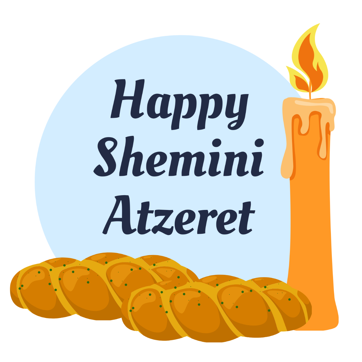 Happy Shemini Atzeret Illustration Template