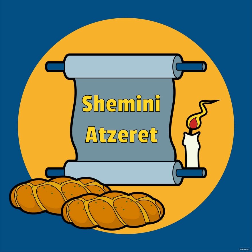 Shemini Atzeret Cartoon Vector