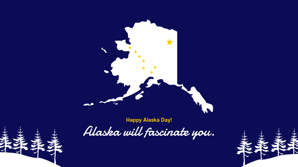 Free Alaska Day Flyer Background Template