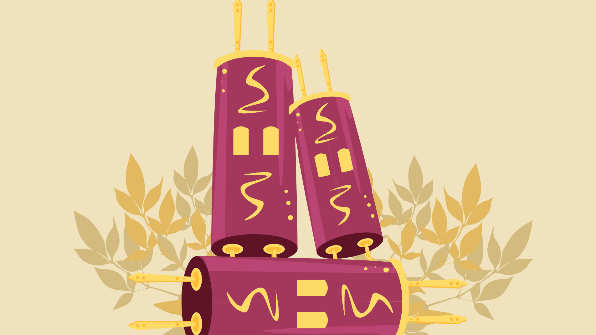 Simchat Torah Vector Background Template