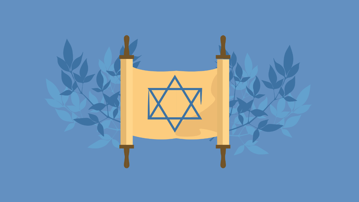 Simchat Torah Banner Background Template