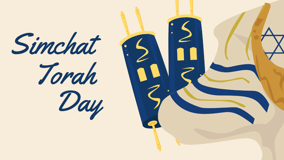 Simchat Torah Day Background Template