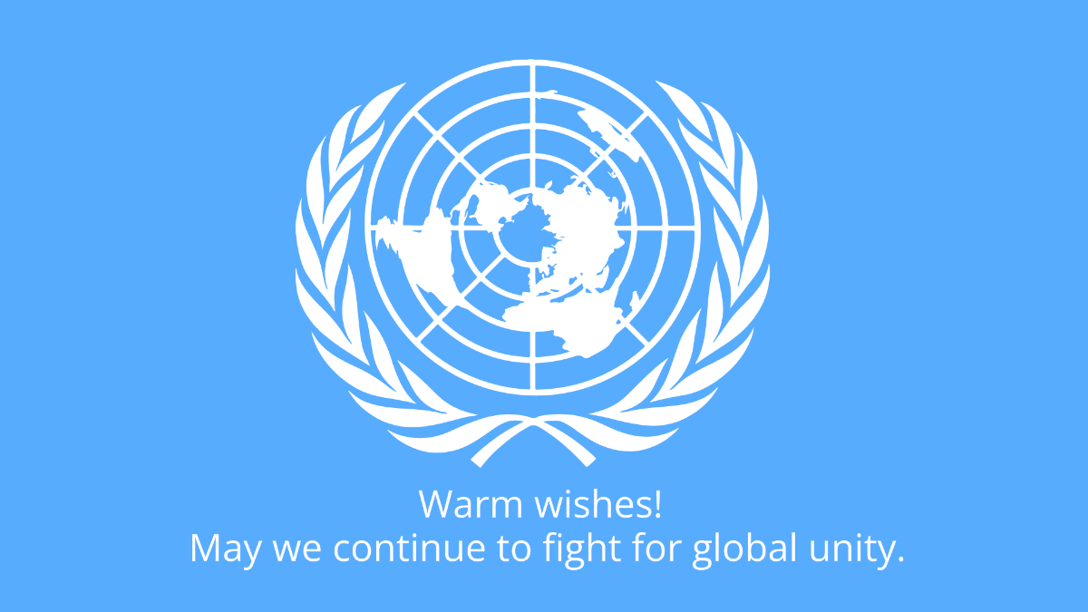 Free United Nations Day Wishes Background Template