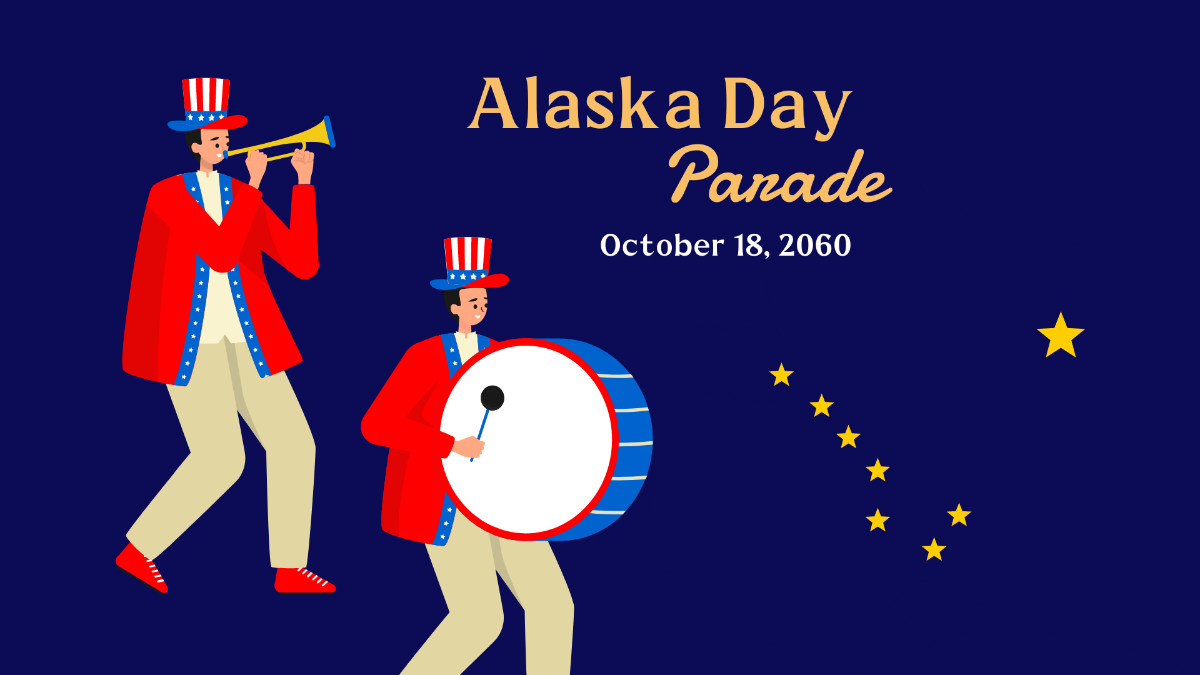 Alaska Day Invitation Background Template