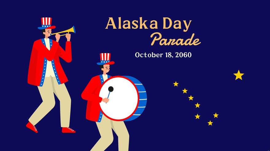 Free Alaska Day Invitation Background