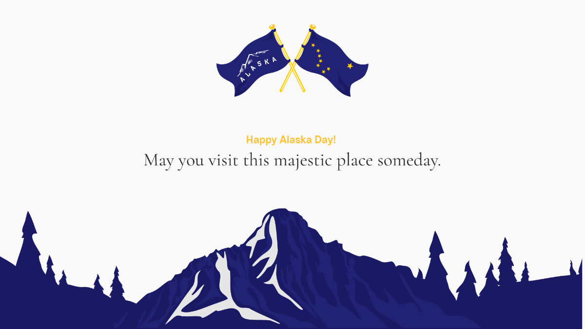 Free Alaska Day Greeting Card Background Template