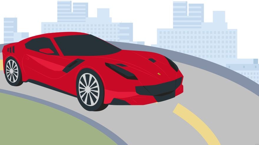 Free Ferrari Car Background in Illustrator, EPS, SVG, JPG, PNG