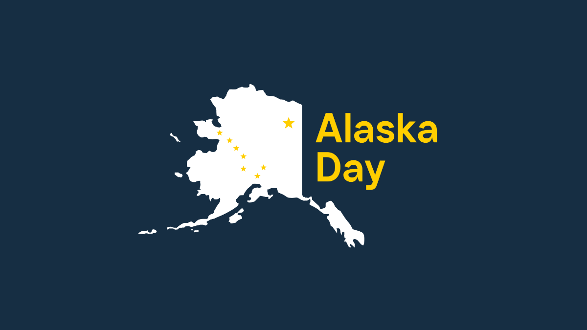 Alaska Day Background Template
