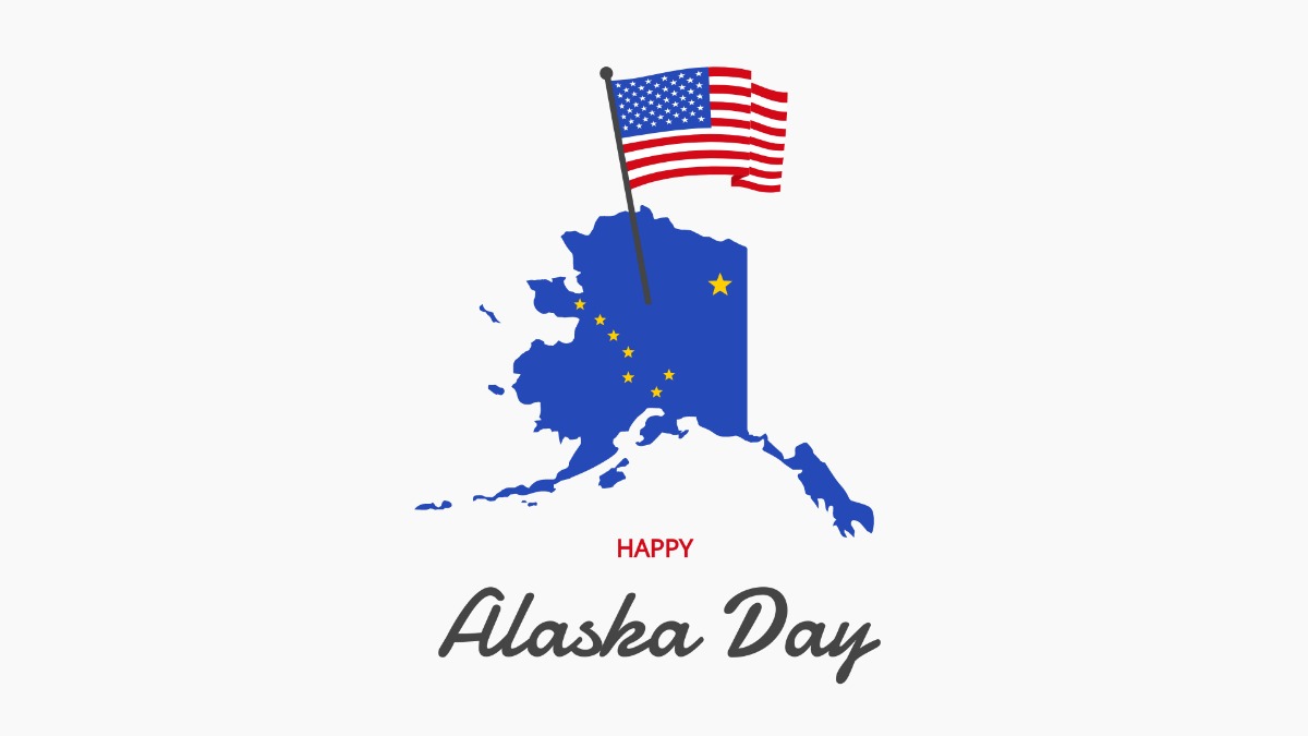 Free Happy Alaska Day Background Template