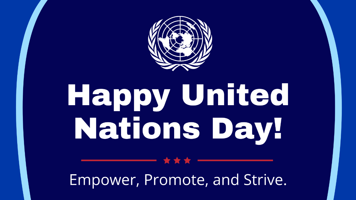 Free United Nations Day Greeting Card Background Template