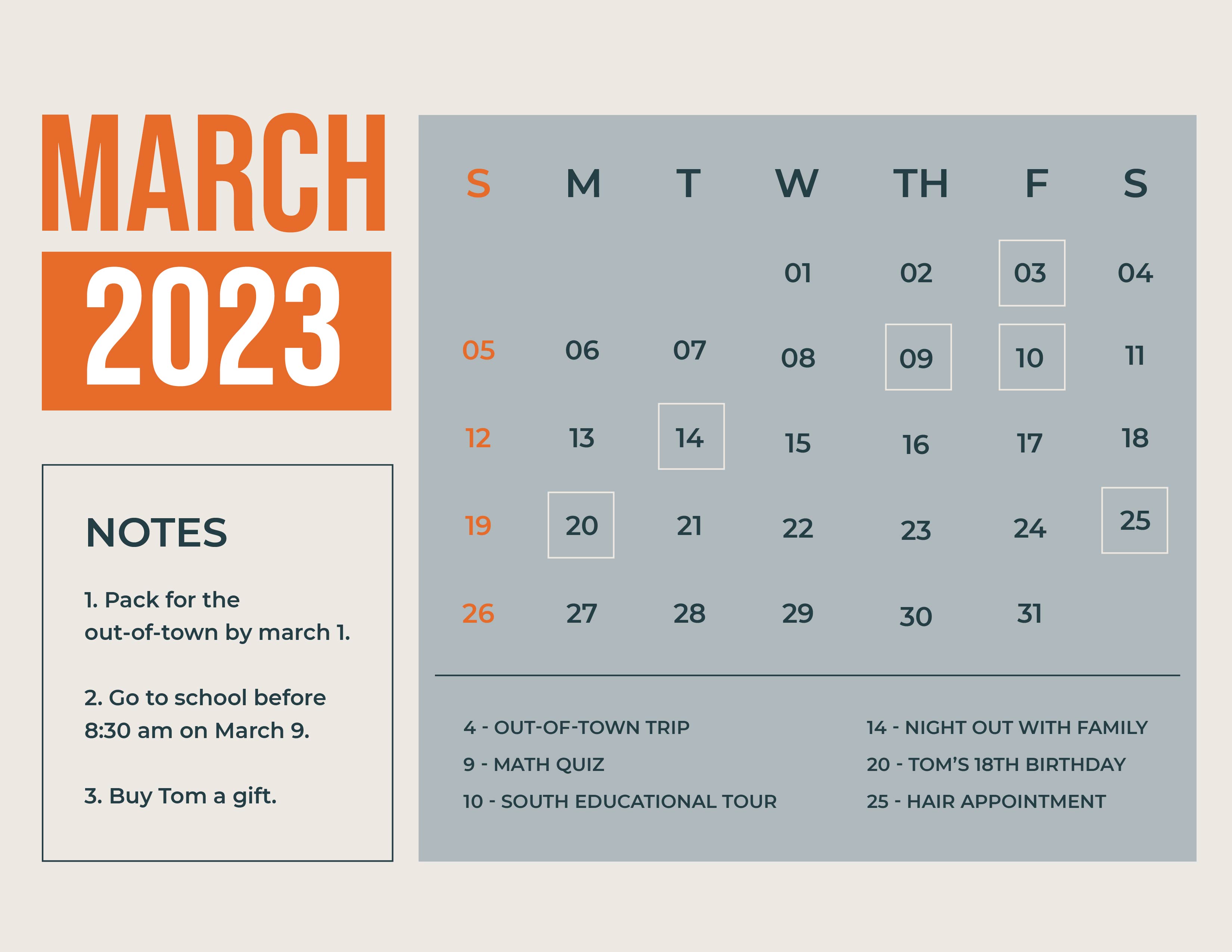 FREE March Word - Template Download | Template.net