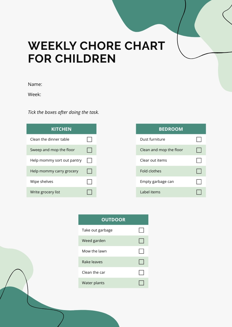 Chore Chart Maker Chore Chart Maker