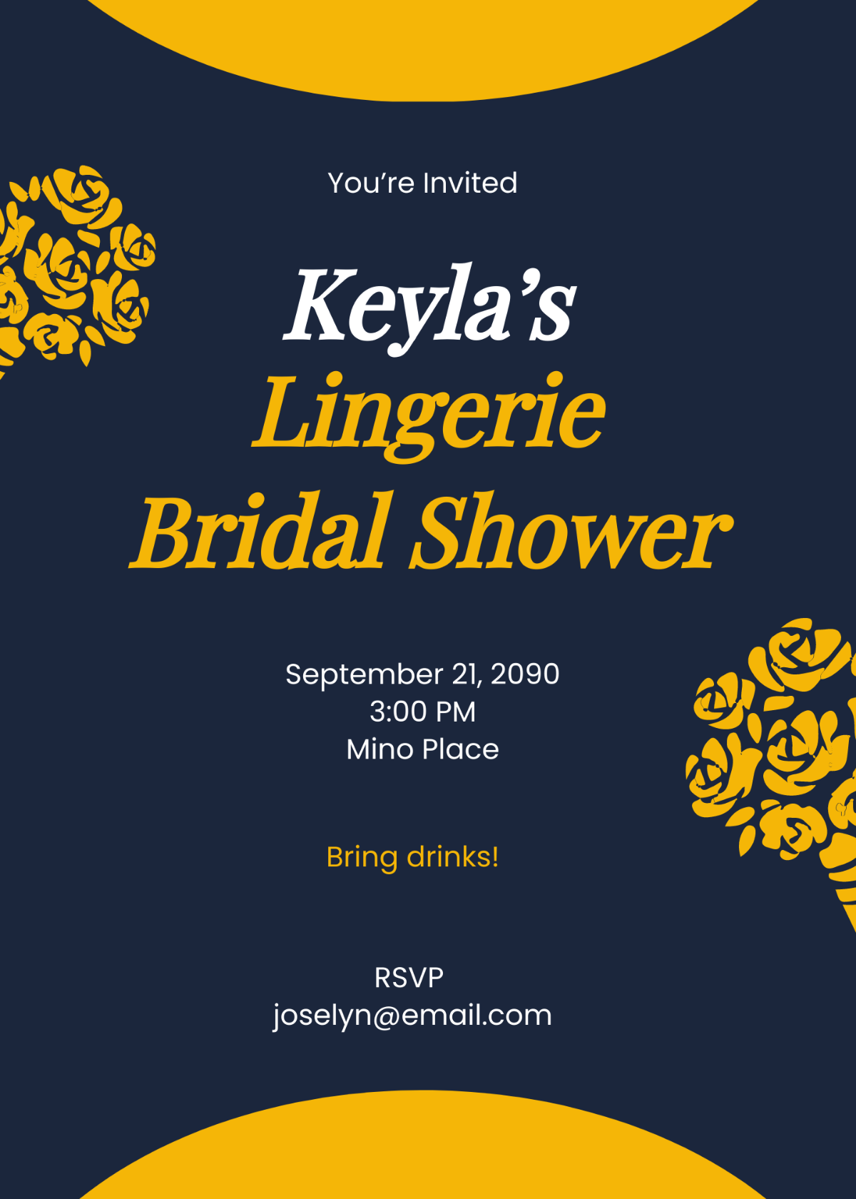 Lingerie Bridal Shower Invitation Template