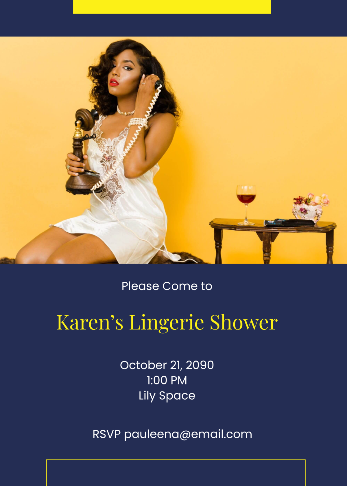 Digital Lingerie Shower Invitation Template