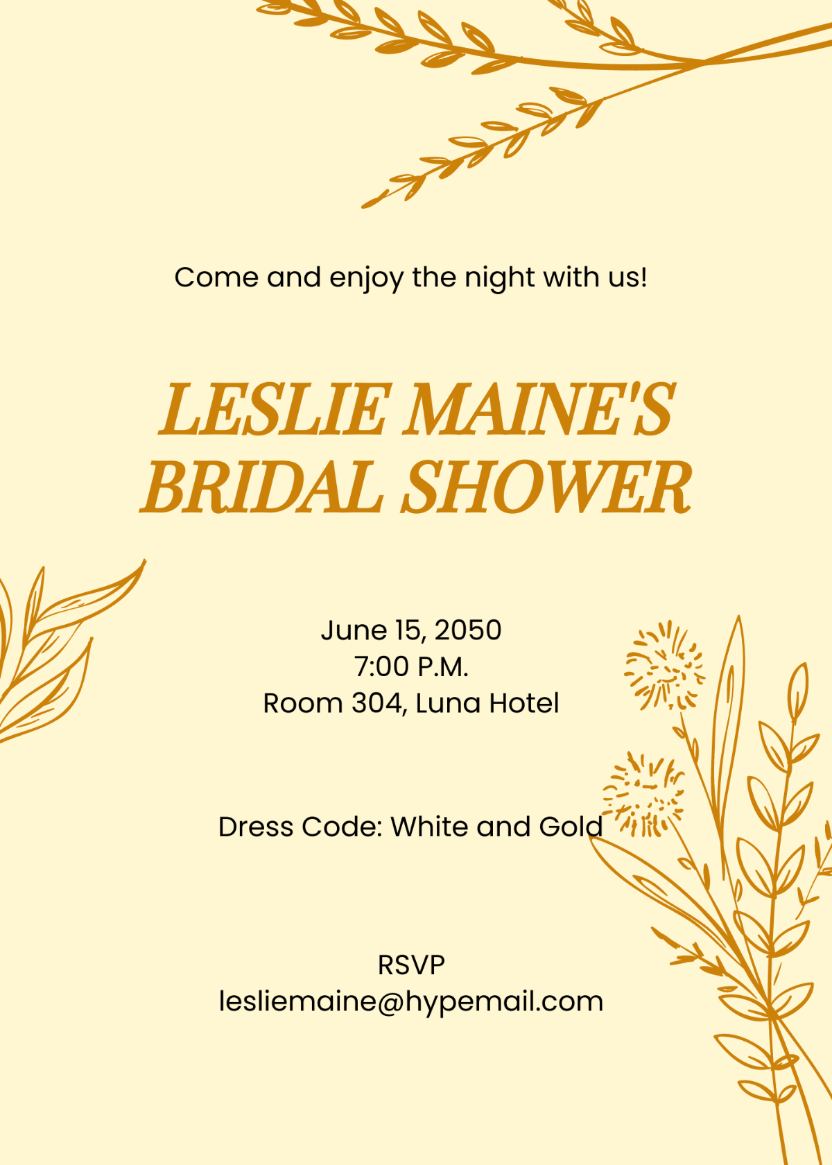 Lingerie Blush Bridal Shower Invitation Template