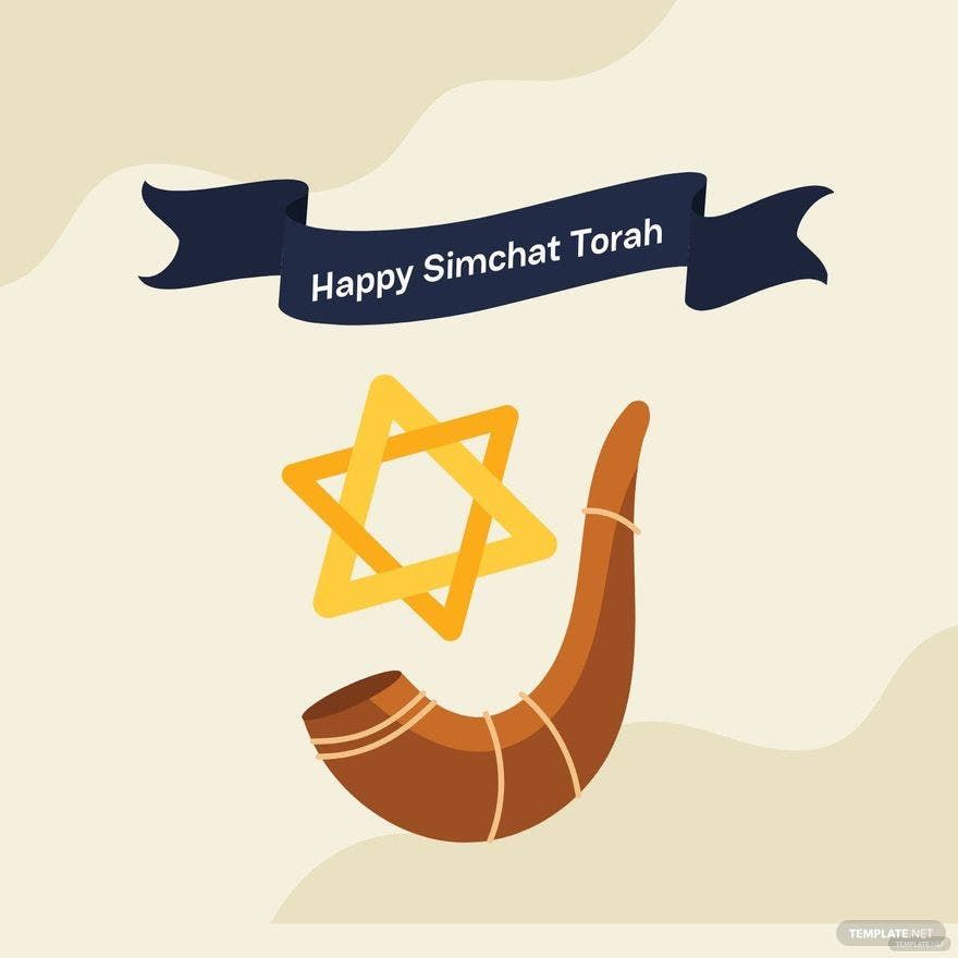 Happy Simchat Torah Vector