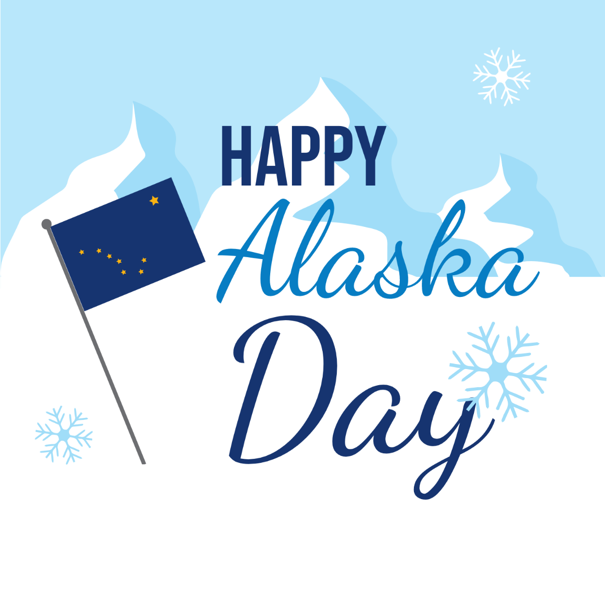 Alaska Day Celebration Vector