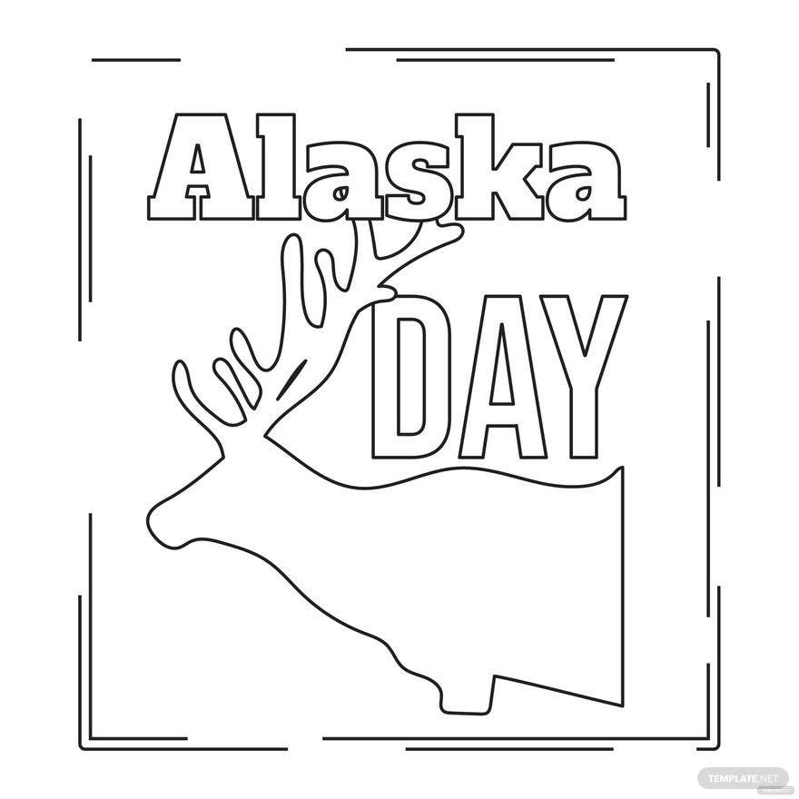 Free Alaska Day Drawing Vector