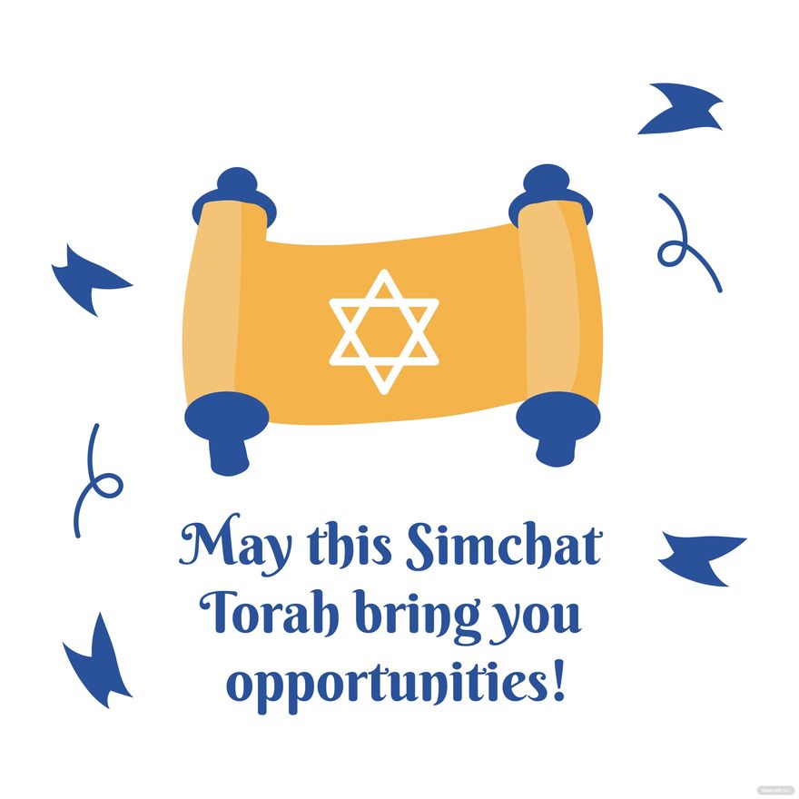 Free Simchat Torah Wishes Vector in Illustrator, PSD, EPS, SVG, JPG, PNG