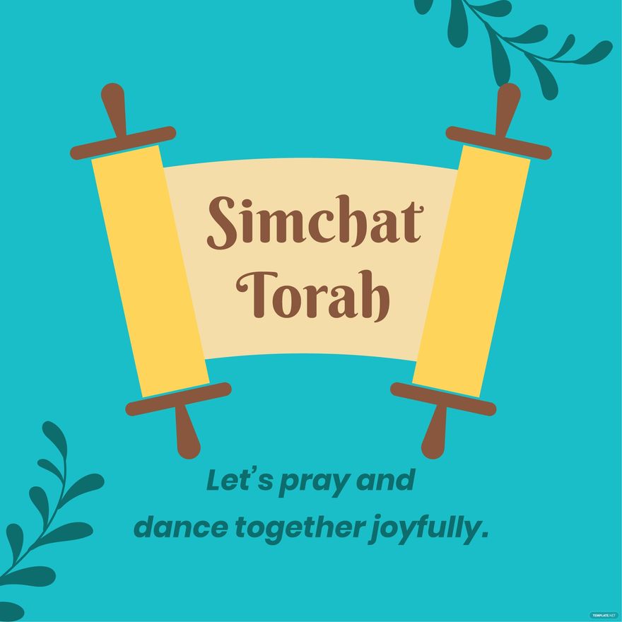 Free Simchat Torah Flyer Vector in Illustrator, PSD, EPS, SVG, JPG, PNG