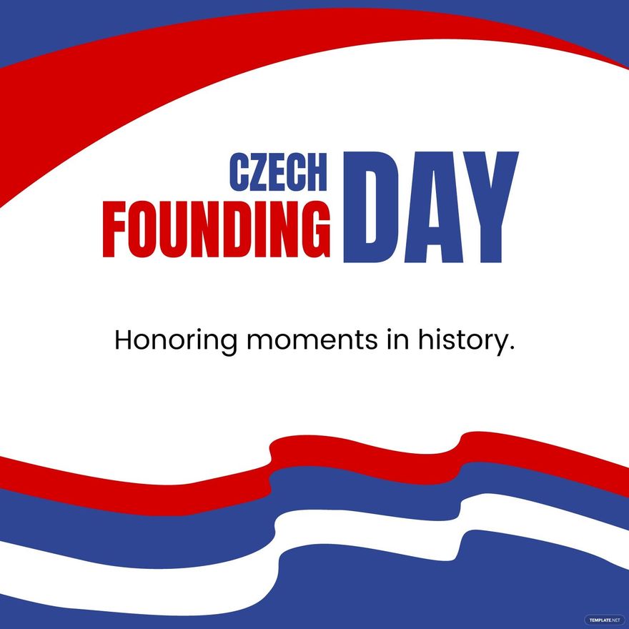 Czech Founding Day Flyer Vector