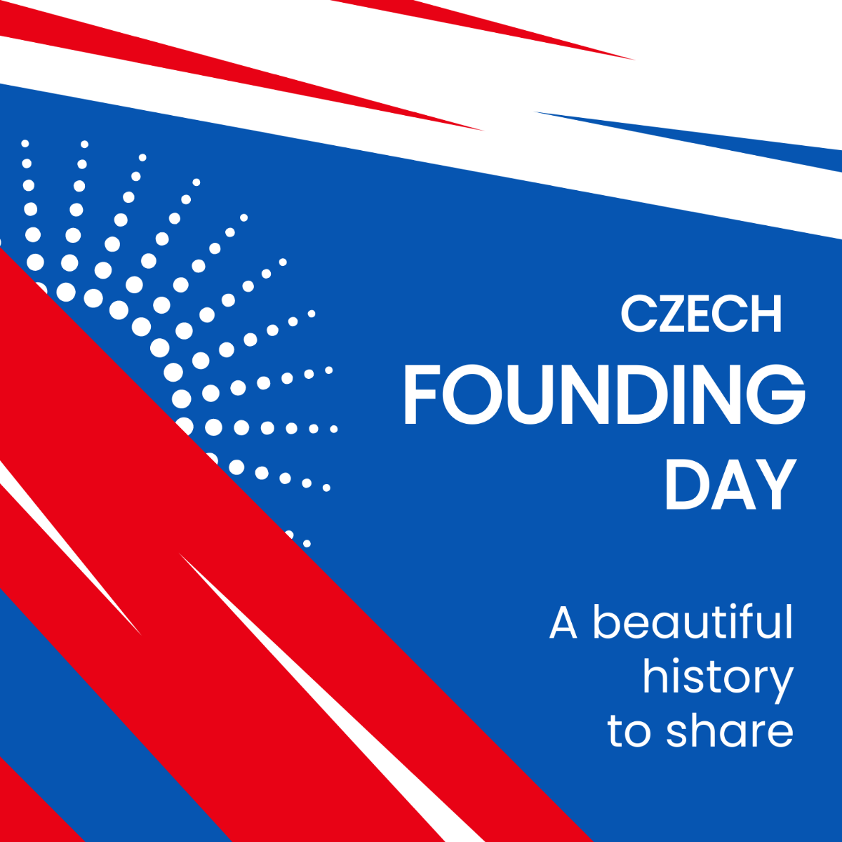 Czech Founding Day Poster Vector Template