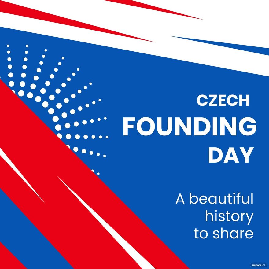 Czech Founding Day Poster Vector
