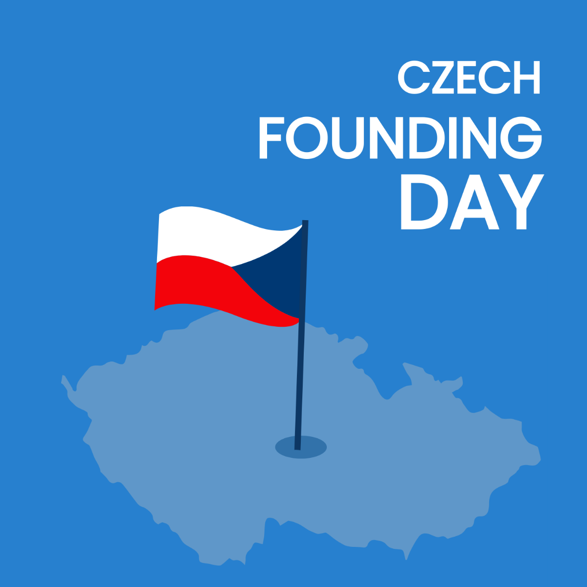 Czech Founding Day Vector Template