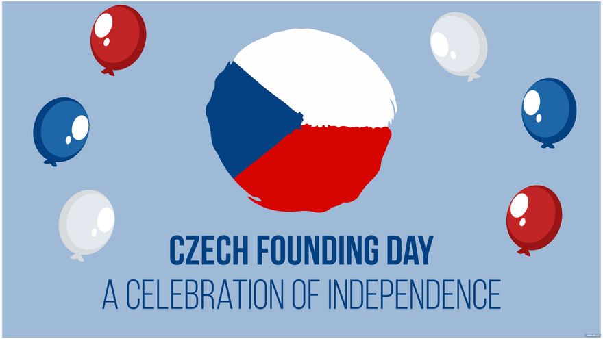 Free Czech Founding Day Flyer Background