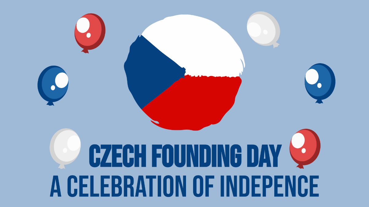 Free Czech Founding Day Flyer Background Template