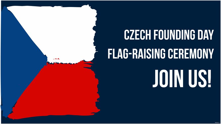 Free Czech Founding Day Invitation Background in PDF, Illustrator, PSD, EPS, SVG, JPG, PNG