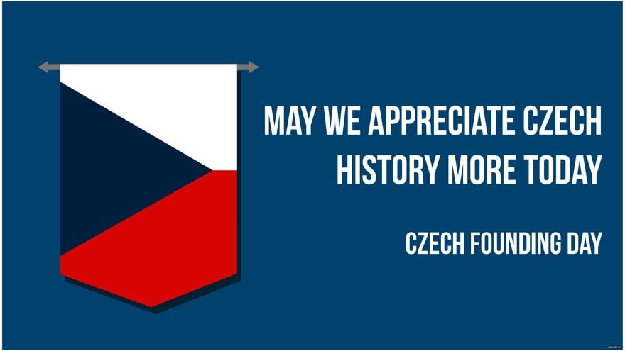 Free Czech Founding Day Greeting Card Background in PDF, Illustrator, PSD, EPS, SVG, JPG, PNG