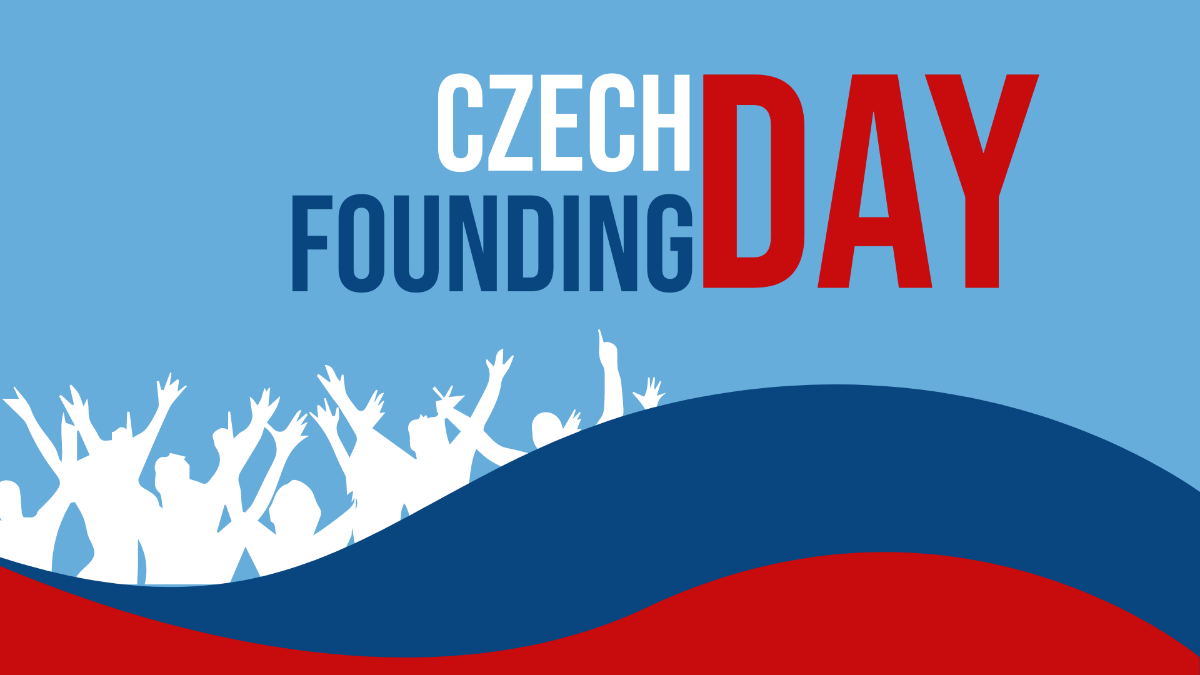 Free Czech Founding Day Background Template