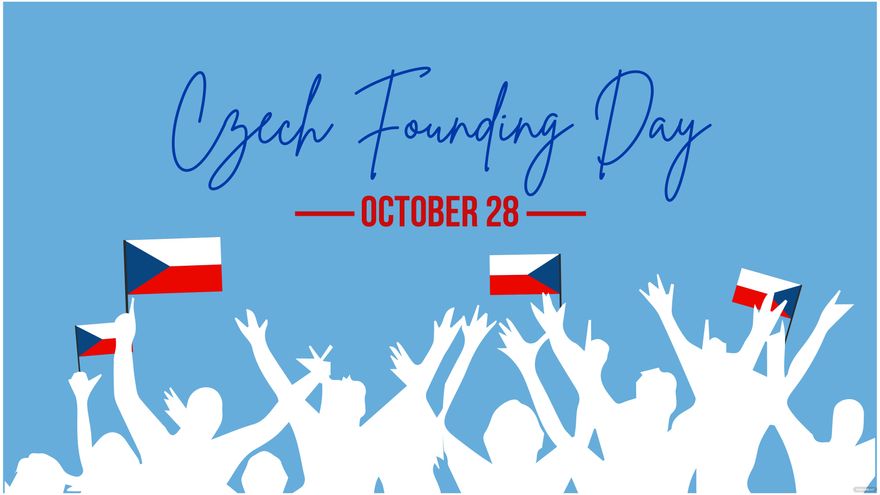Happy Czech Founding Day Background in PDF, Illustrator, PSD, EPS, SVG, JPG, PNG