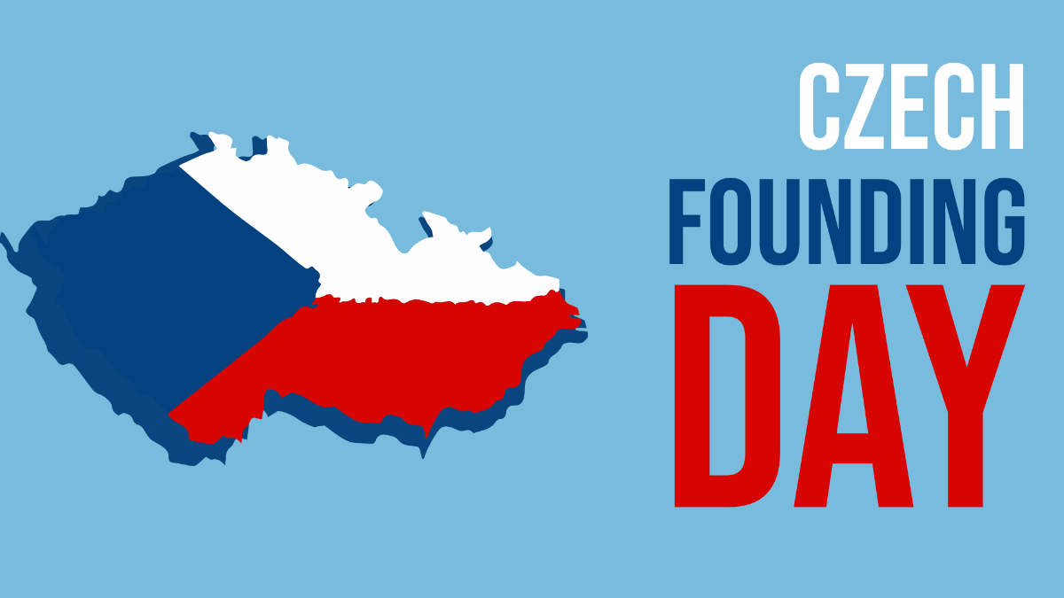 High Resolution Czech Founding Day Background Template