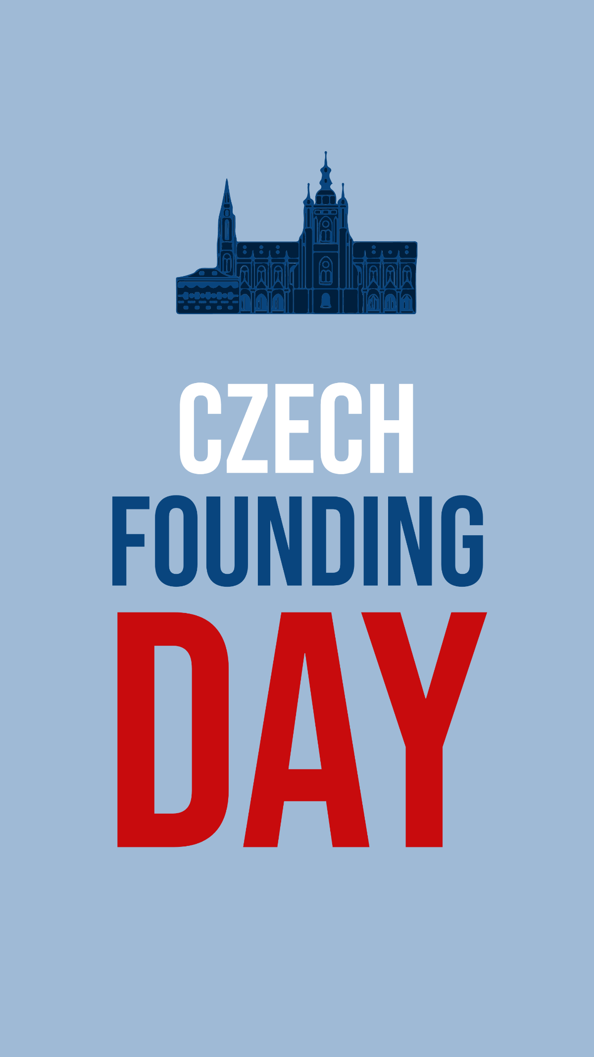Czech Founding Day iPhone Background Template