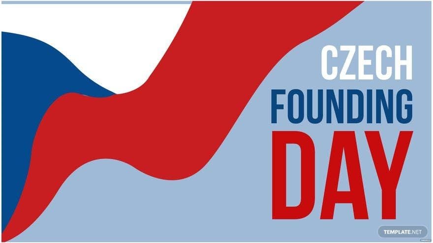 Czech Founding Day Vector Background