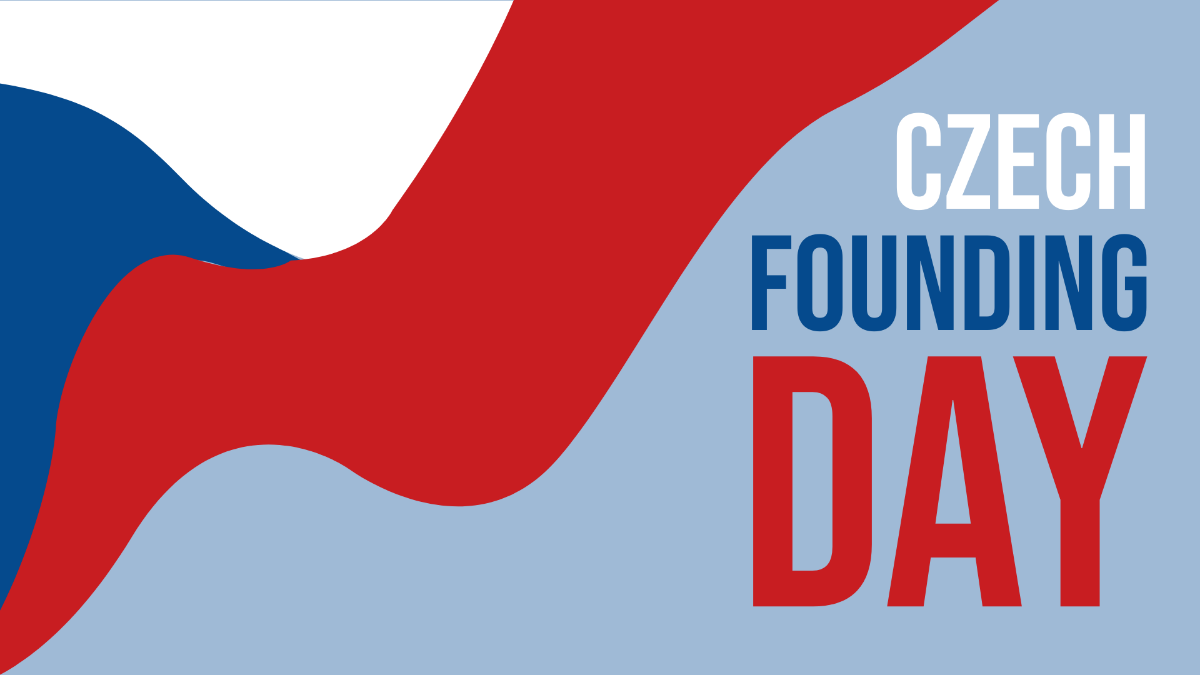 Free Czech Founding Day Vector Background Template