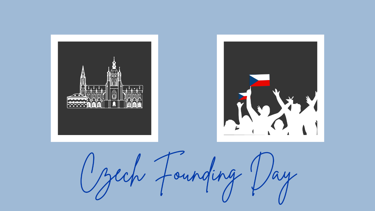 Free Czech Founding Day Photo Background Template