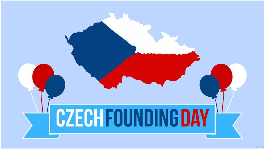 Czech Founding Day Image Background in PDF, Illustrator, PSD, EPS, SVG, JPG, PNG