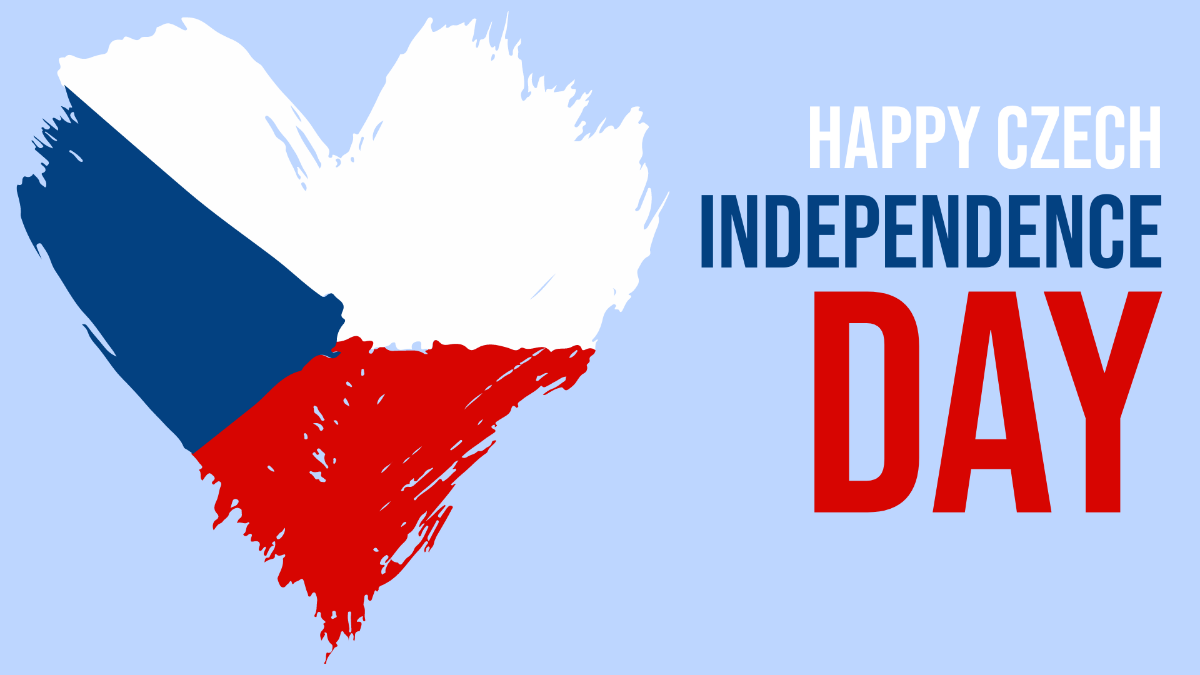 Free Czech Founding Day Banner Background Template