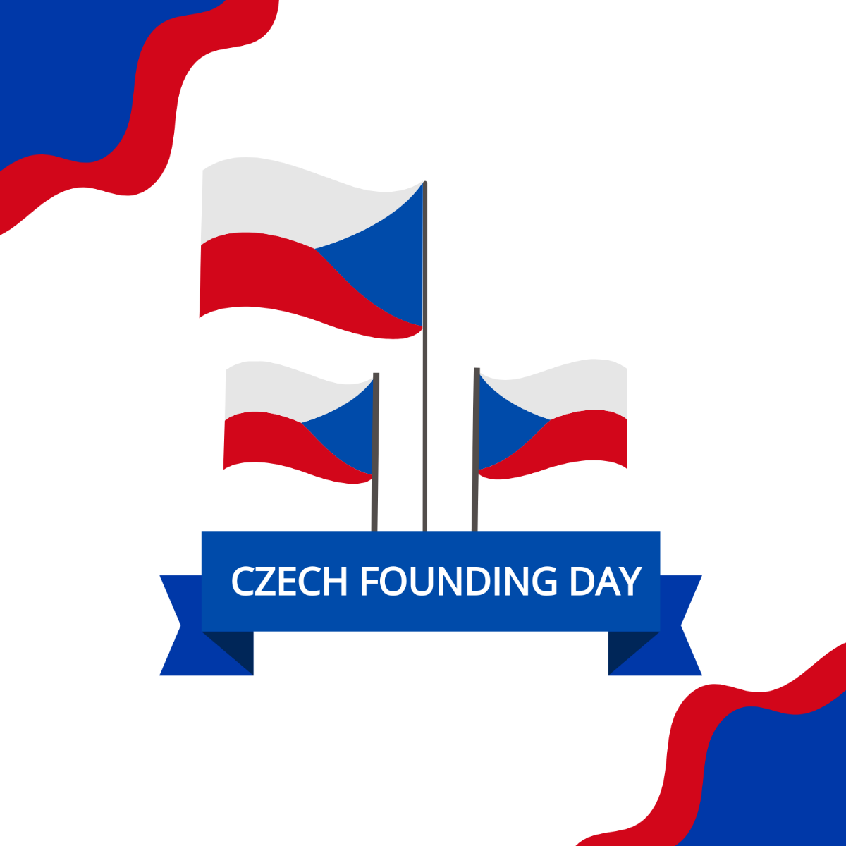 Free Czech Founding Day Clipart Vector Template