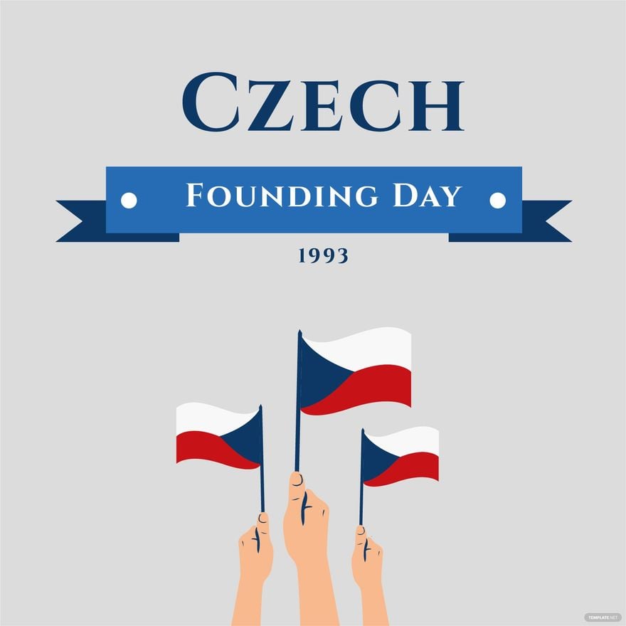 Free Czech Founding Day Cartoon Vector